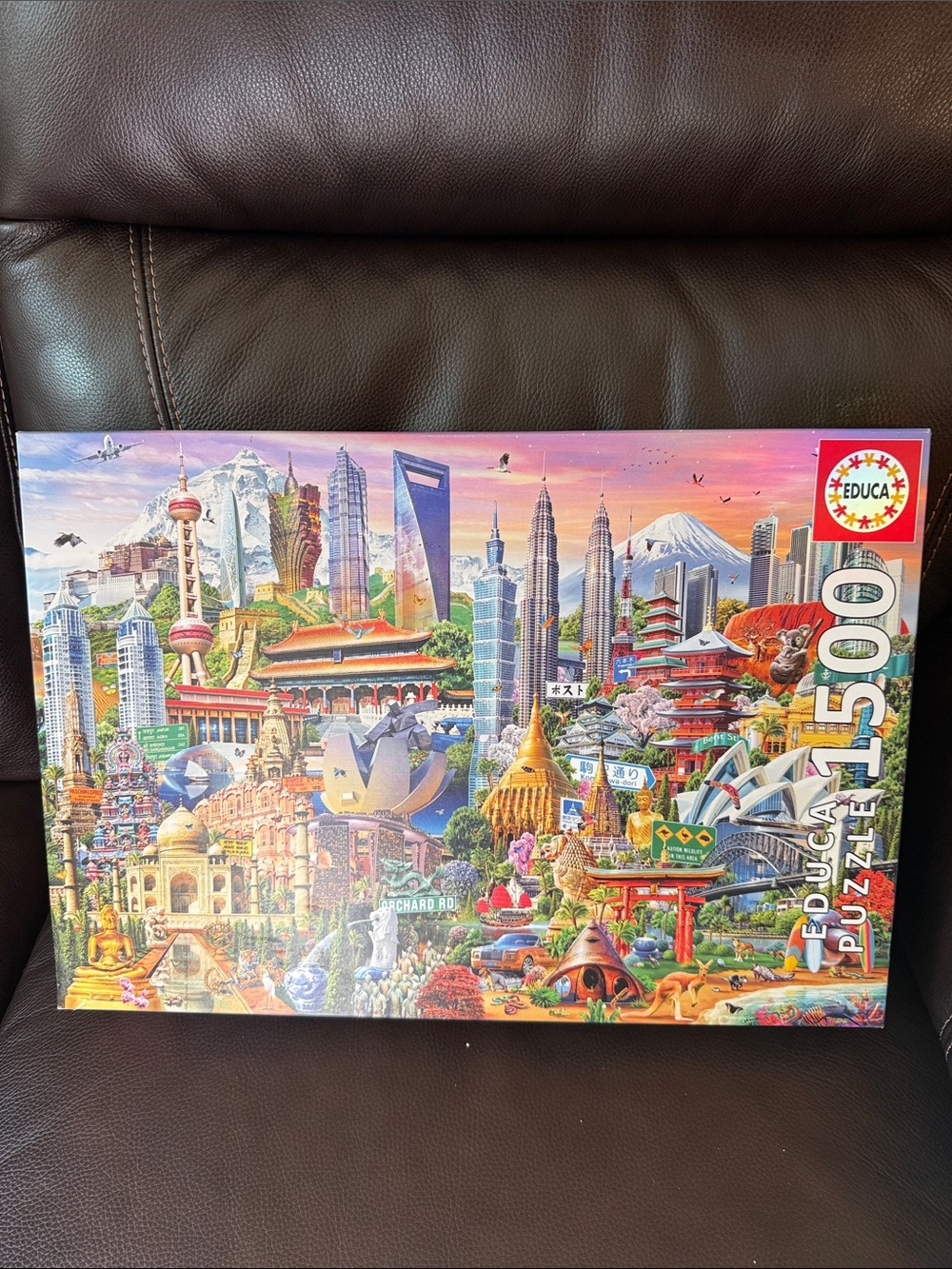 Asia Landmarks Jigsaw Puzzle by Educa, a 1500-piece puzzle. Complete like new